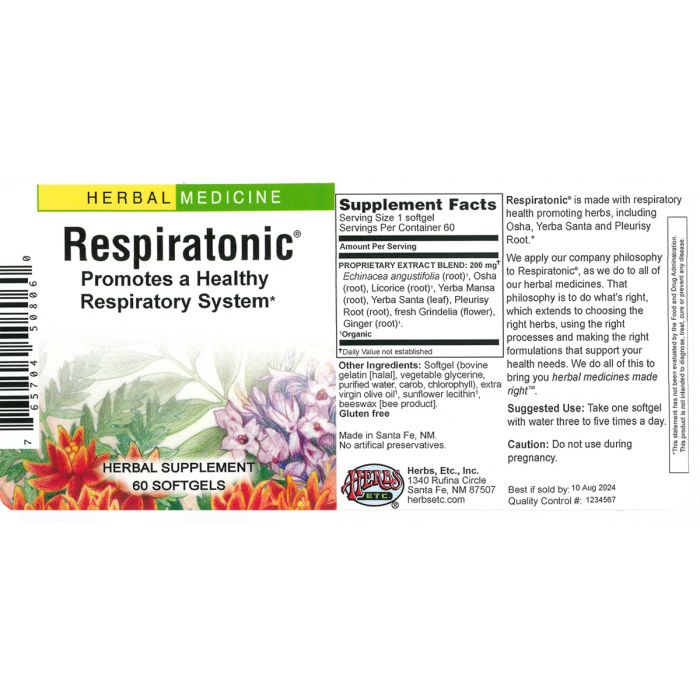 Herbs Etc. - Respiratonic | Herbs for Respiratory Health
