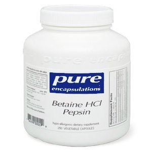 BETAINE HCL PEPSIN 250 CAPS - Pure Encapsulations