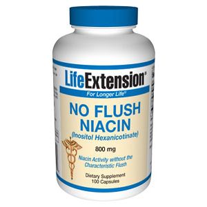 NO FLUSH NIACIN 800 MG 100 CAPS - Life Extensions