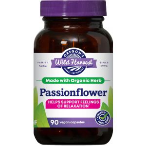 Oregon's Wild Harvest - Organic Passionflower Supplement - 90 Capsules