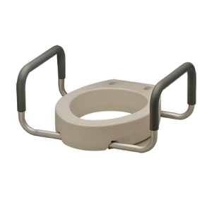 TOILET SEAT RISER W/ARMS ELONGATED