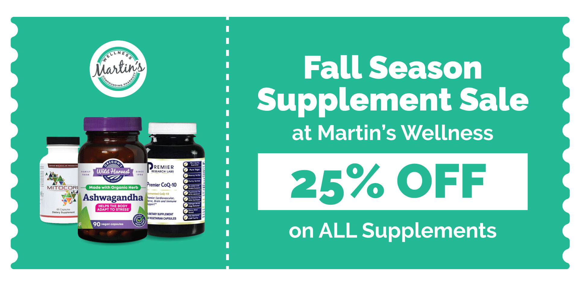 Fall Season Supplement Sale at Martin’s Wellness