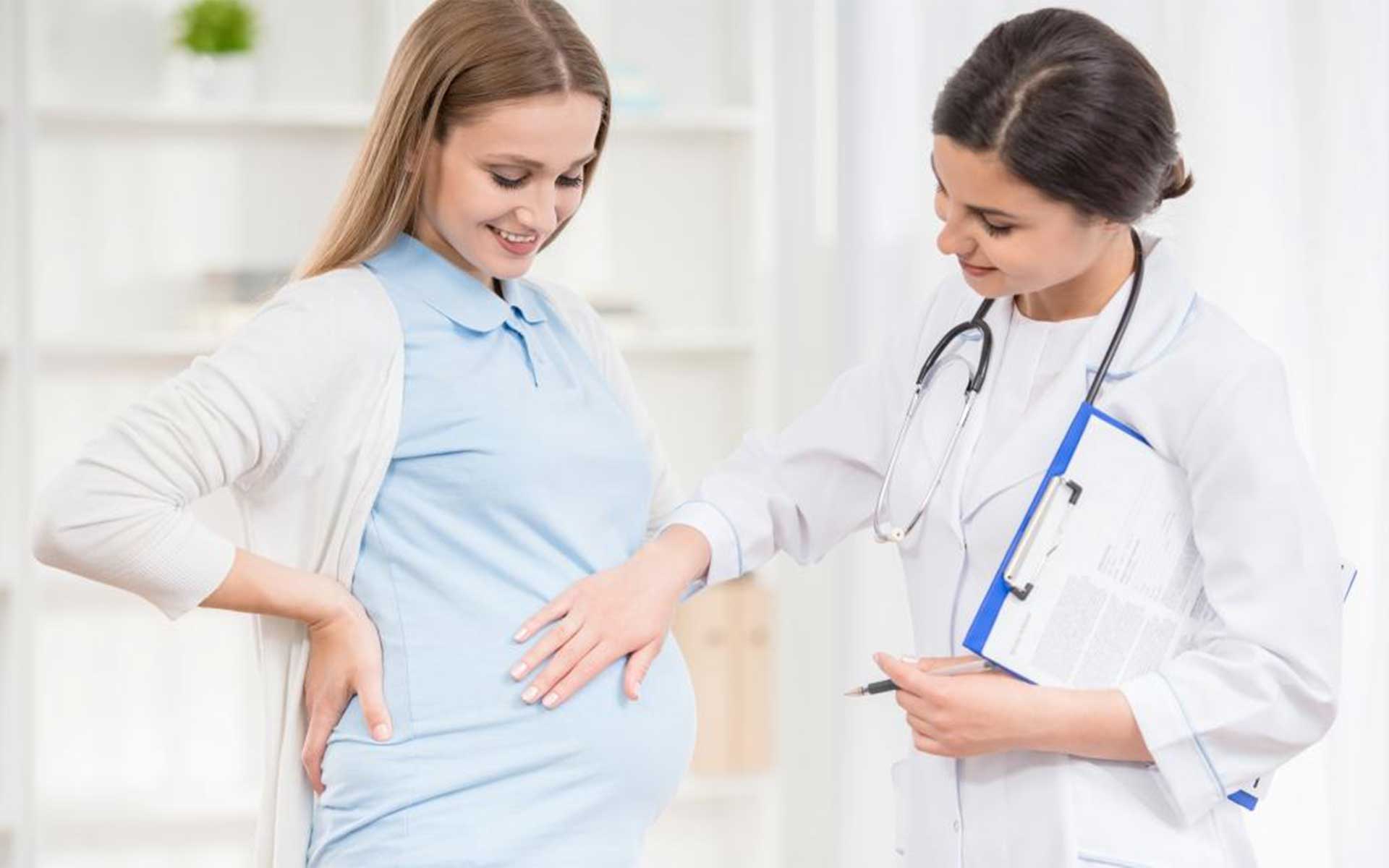Pregnant Woman and Her Practicioner