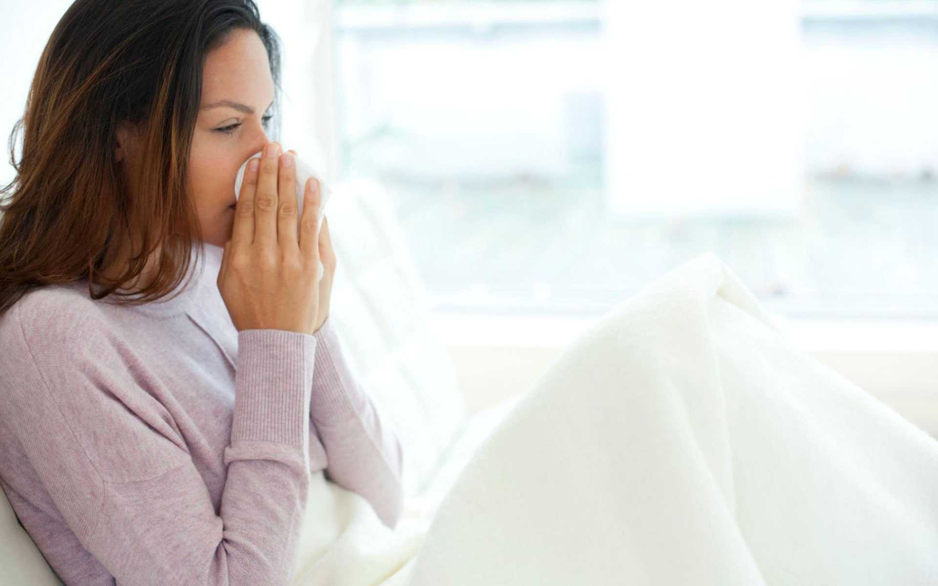 Woman Having a Flu