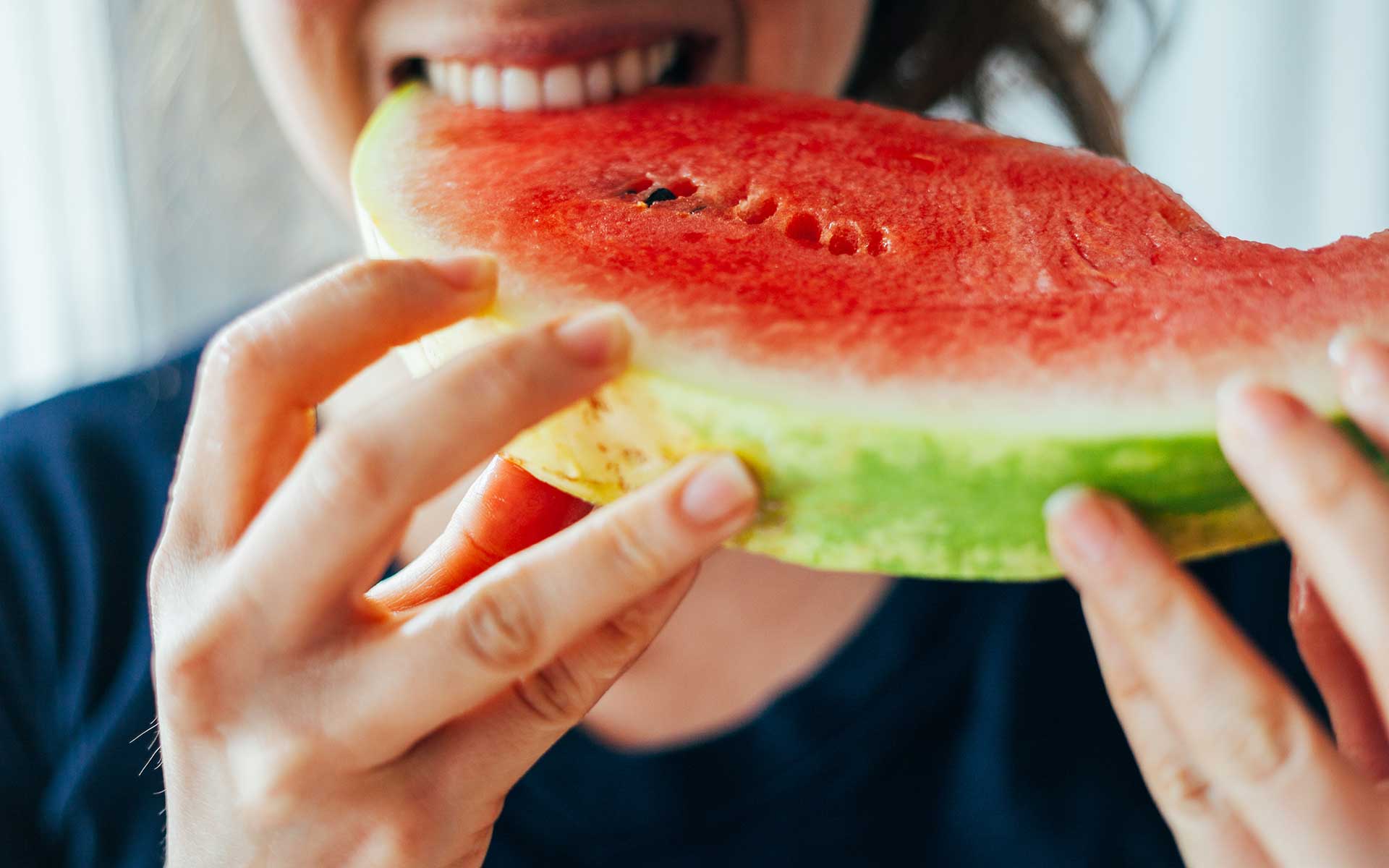 Young woman boosting her immune system